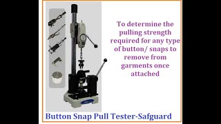 Button Snap Pull Tester- safguard