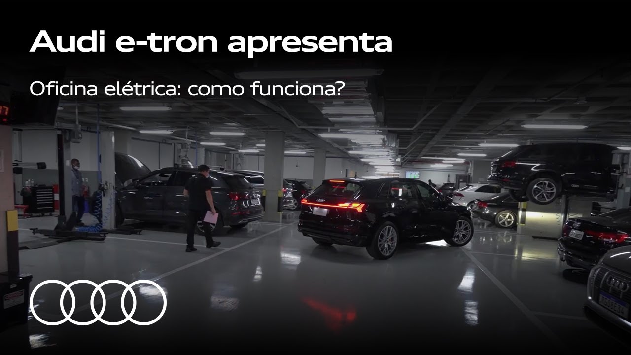 Audi e-tron apresenta - Oficina elétrica: como funciona? - YouTube
