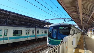 【これが日常】小田急の駅をJRの車両と東京メトロの車両がすれ違うカオス動画