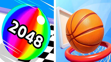 Ball Run  2048 Vs Bounce Dunk Max All Level Android iOS Gameplay