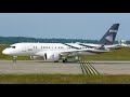 4k  a220cj comlux airbus acj twotwenty 9hfive takeoff at genevagvalsgg