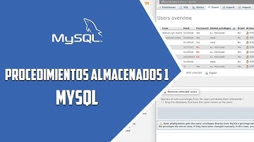 MYSQL –  Procedimientos almacenados I – Video 41