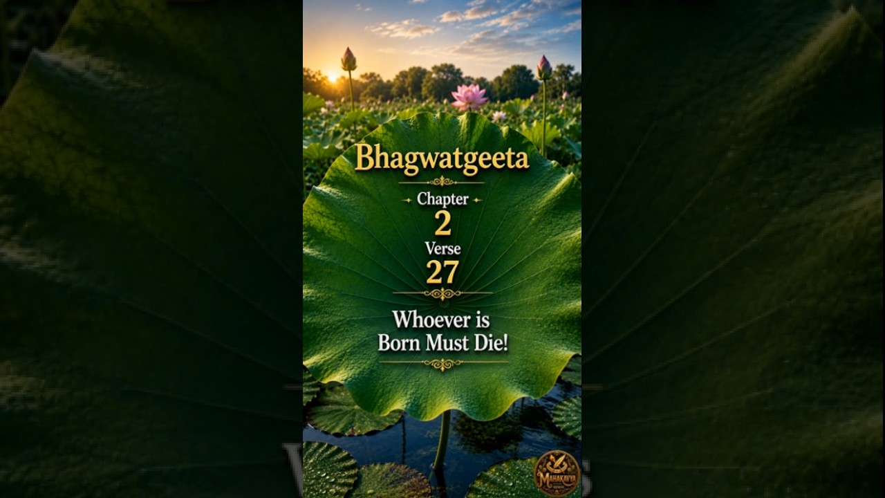 2. 27 English- Death Is Certain for Everyone Who Is Born | Bhagavad Gita Shlok 2.27 in English