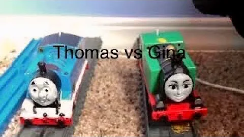 Tomy Sodor races round 1 race 1 Thomas vs Gina