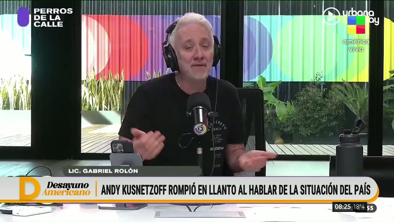 ANDY KUSNETZOFF ROMPIÓ EL LLANTO Y NO PUDO SEGUIR SU PROGRAMA AL HABLAR DE LA SITUACIÓN DEL PAÍS