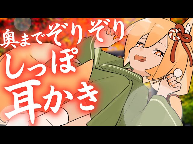 【しっぽ耳かき】耳の一番奥。ゾクゾクが止まらない♡♡♡深いところをぞりぞり耳かきされちゃう！🦊💛【CV: #柏音よもぎ / ツキ #7】