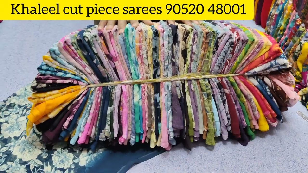 Wholesale cut piece sarees in madina Hyderabad 