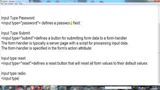 HTML Input Types,button,password,number,email,datetime local,datetime local,month,reset,search,submi