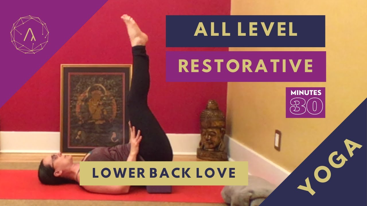 Restorative Lower Back Yoga Floor & Wall Yoga YouTube