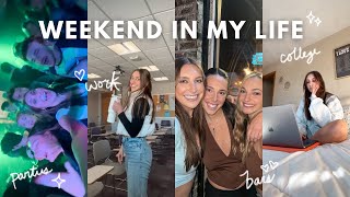 weekend in my life in COLLEGE (parties, work, & recovery)