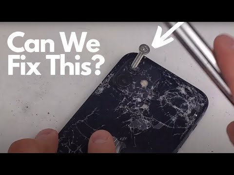 Hammered, Torched , & Stapled iPhone 12.. Can We Fix It?