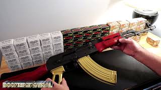 Romanian WASR 10/63 with Russian Red Furniture and Soon To Be Banned  Russian 7.62x39 Ammo