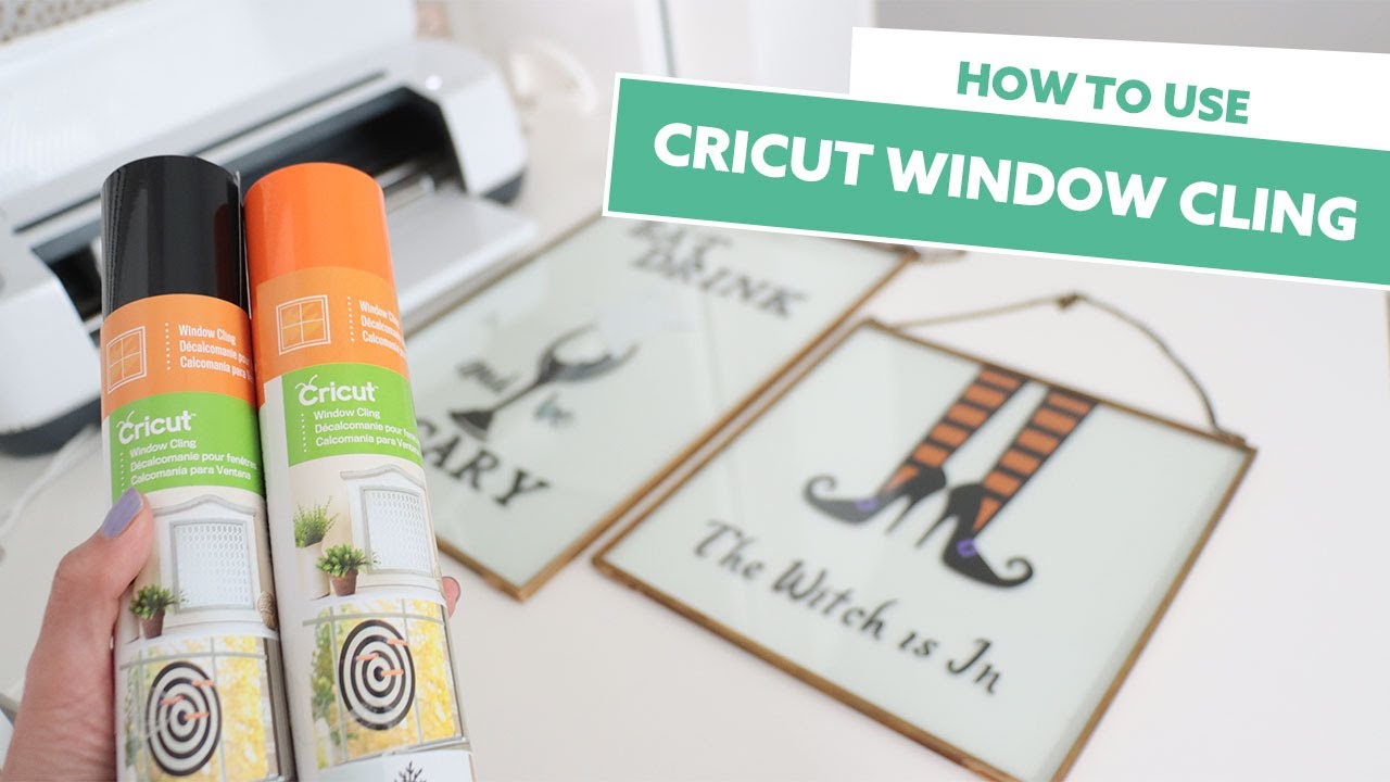 How To Use Cricut Window Cling Material / Make Halloween Window