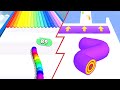 Snake colors 3d vs layer runner  asmr gameplay max level