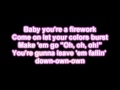 Katy perry  firework lyrics on screen