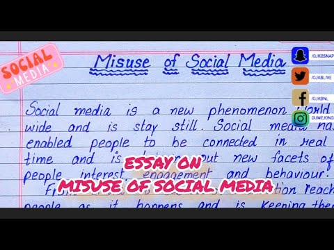 misuse of social media essay class 5