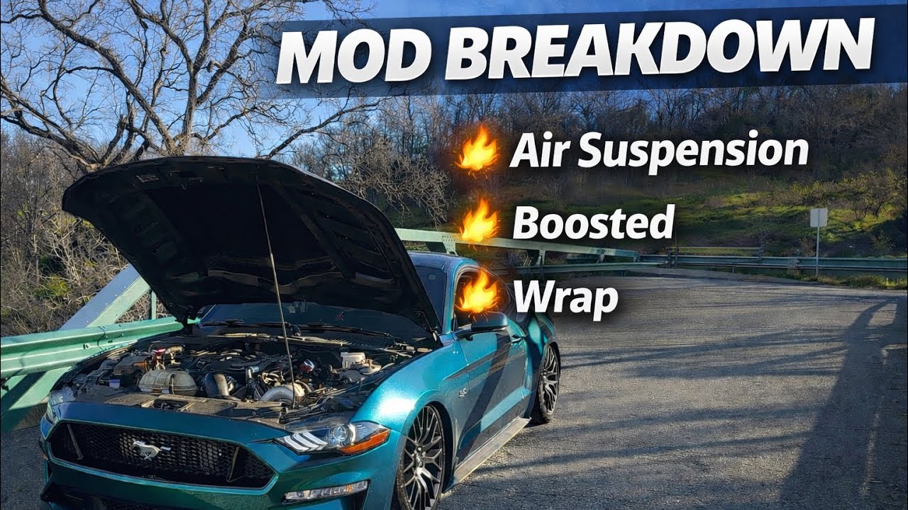 Every mod on my bagged & boosted mustang (Full Breakdown) - YouTube