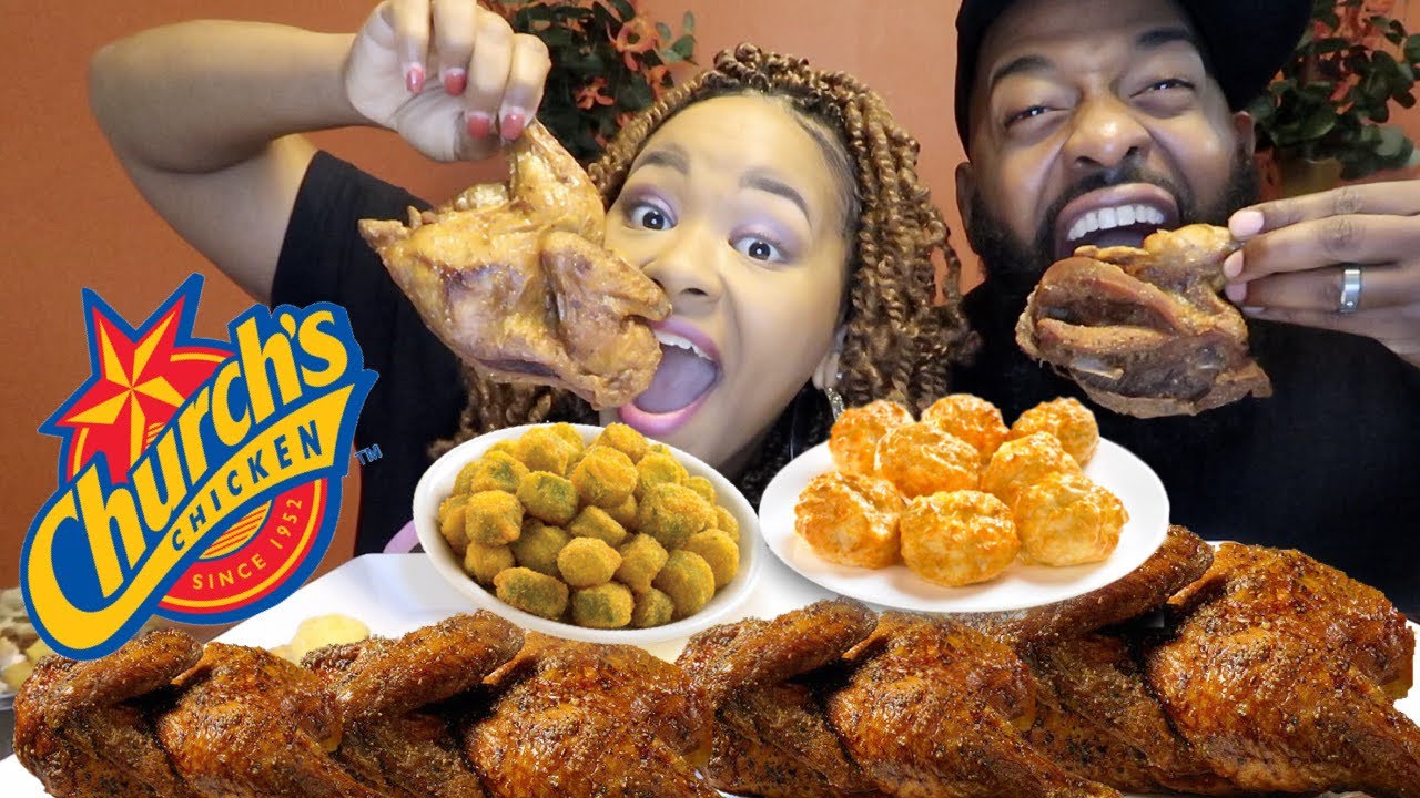 Church's Chicken Smokehouse Half Bourbon Chicken Review YouTube