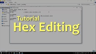 Tutorial - Hex editing