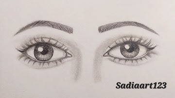How to draw both eyes step by step for beginners | Pencil sketch tutorial #howtodraw