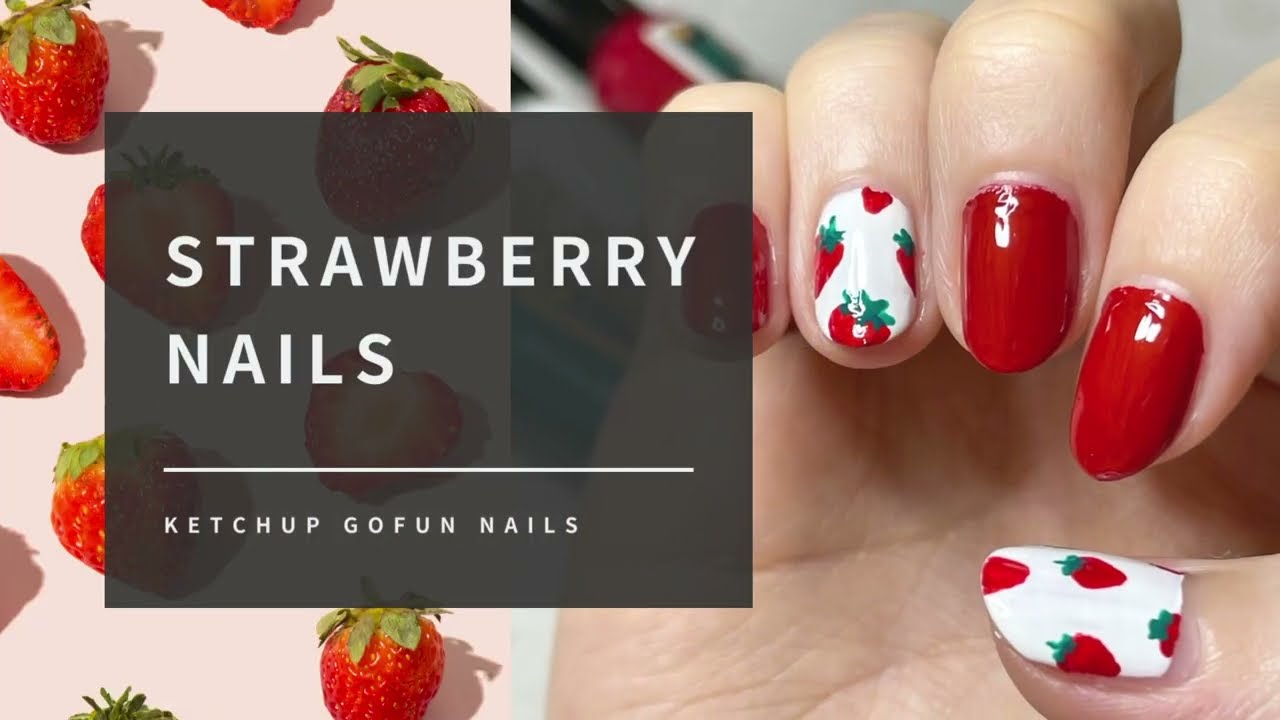今が旬 真っ赤に熟したイチゴネイル 胡粉ネイル Ketchup 胡粉ネイルブログ