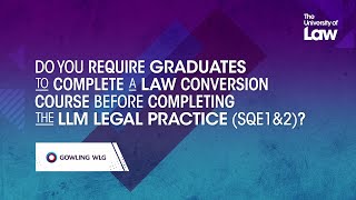 Will non-law graduates on the SQE pathway be required to complete a conversion course? Gowling WLG by The University of Law 47 views 1 month ago 27 seconds