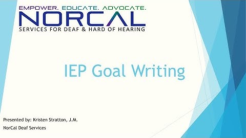 IEP Goal Writing
