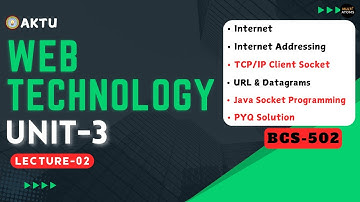 Lec - 3.2 | Web Technology | Unit-3 | BCS-502 | Web Technology Aktu | Aktu Exams | Web Tech 3rd  Yr