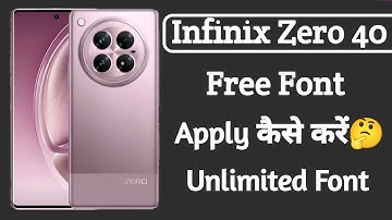 infinix zero 40 free fonts apply | font style change on infinix zero 40 | technical vijay