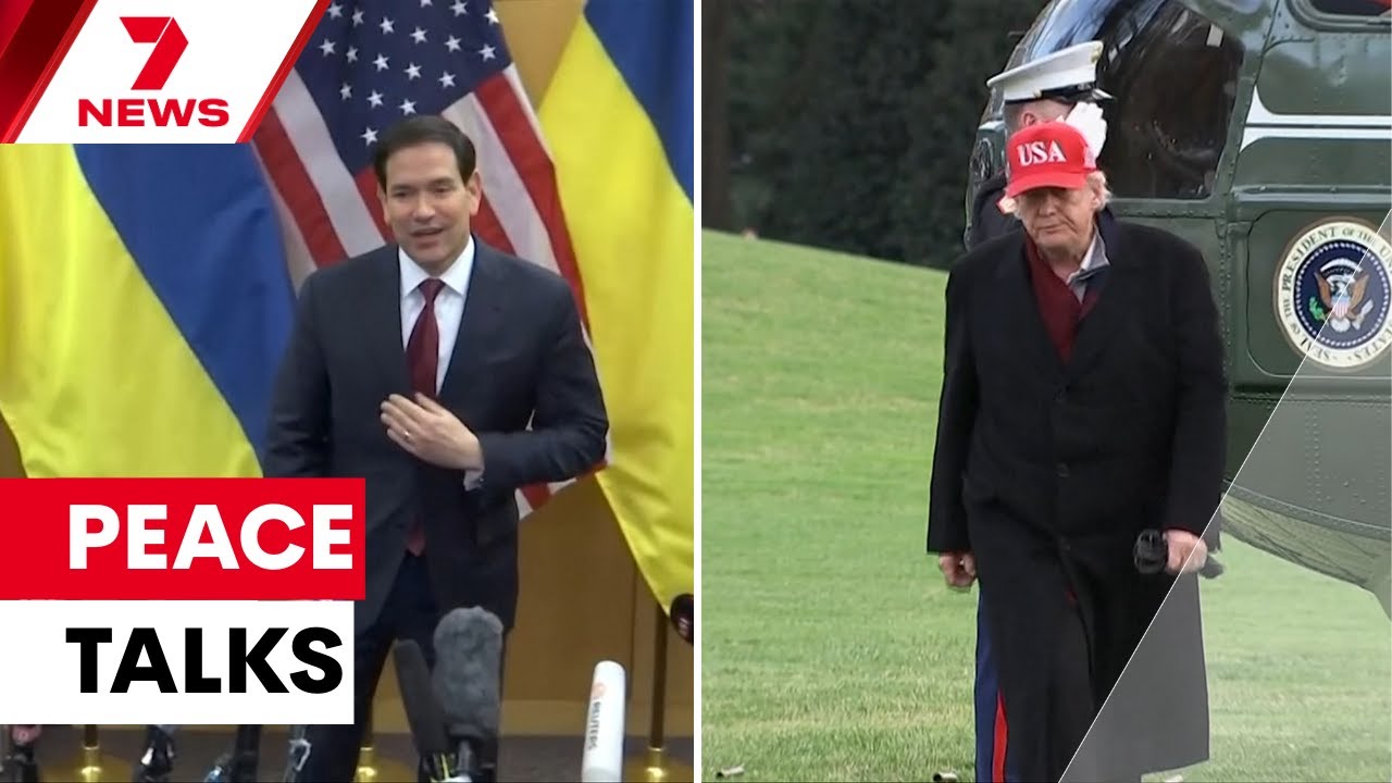 US and Ukrainian officials hold positive peace talks | 7NEWS