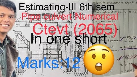 Pipe culvert numerical || Pipe culvert || 6th sem pipe culvert || culvert numerical