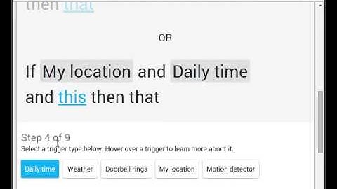 Trigger-action programming interface