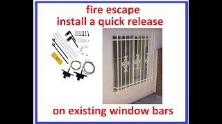 burglar Bars Quick Release installation #Forge, #Architecture #design