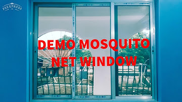 Three track aluminium window with mosquito nets