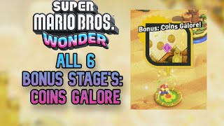 Super Mario Bros. Wonder - ALL 6 "Bonus Stage: Coins Galore" Stages