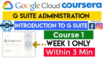 Introduction To G Suite | All Quiz Answers | G Suite Administration | Coursera |