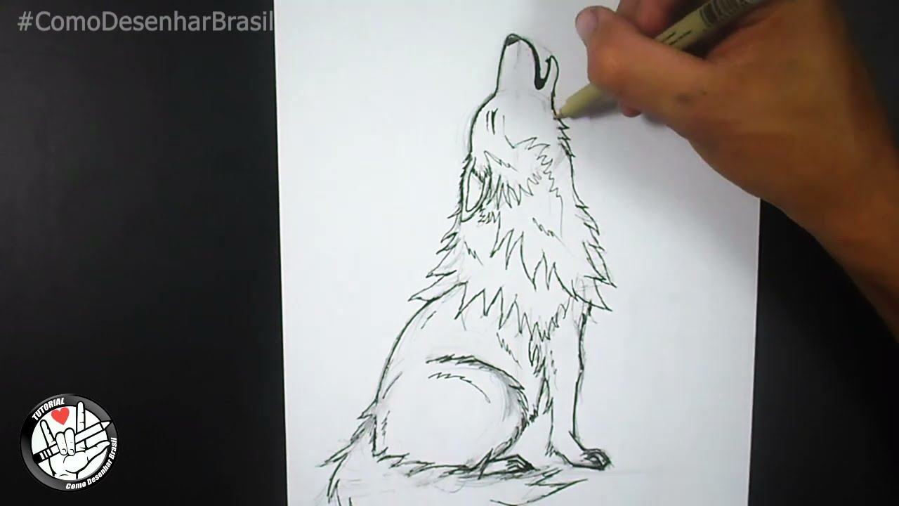Come disegnare un lupo che disegna un lupo - YouTube