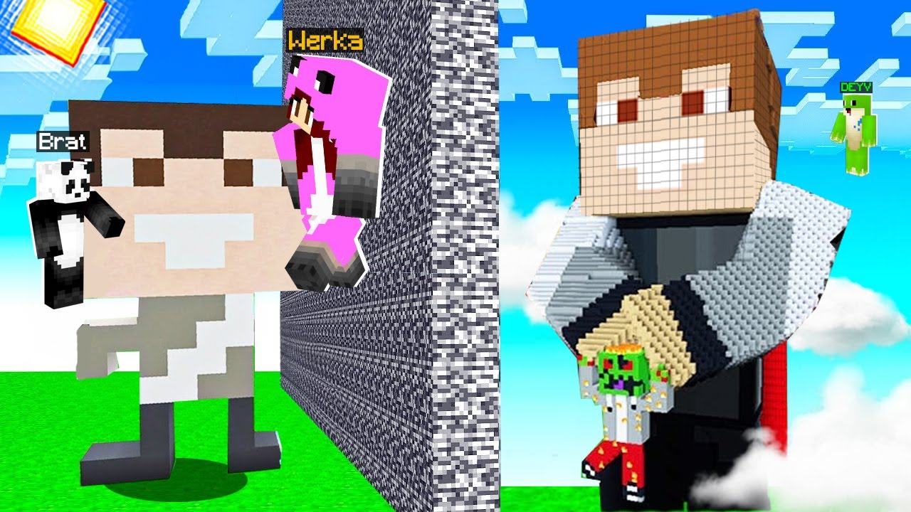 Oszukuje MŁODSZE RODZEŃSTWO w Konkursie BUDOWANIA YOUTUBERÓW w Minecraft!