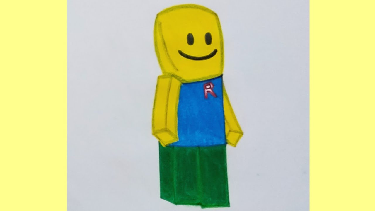 How to draw roblox noob, Art, Color, Drawing