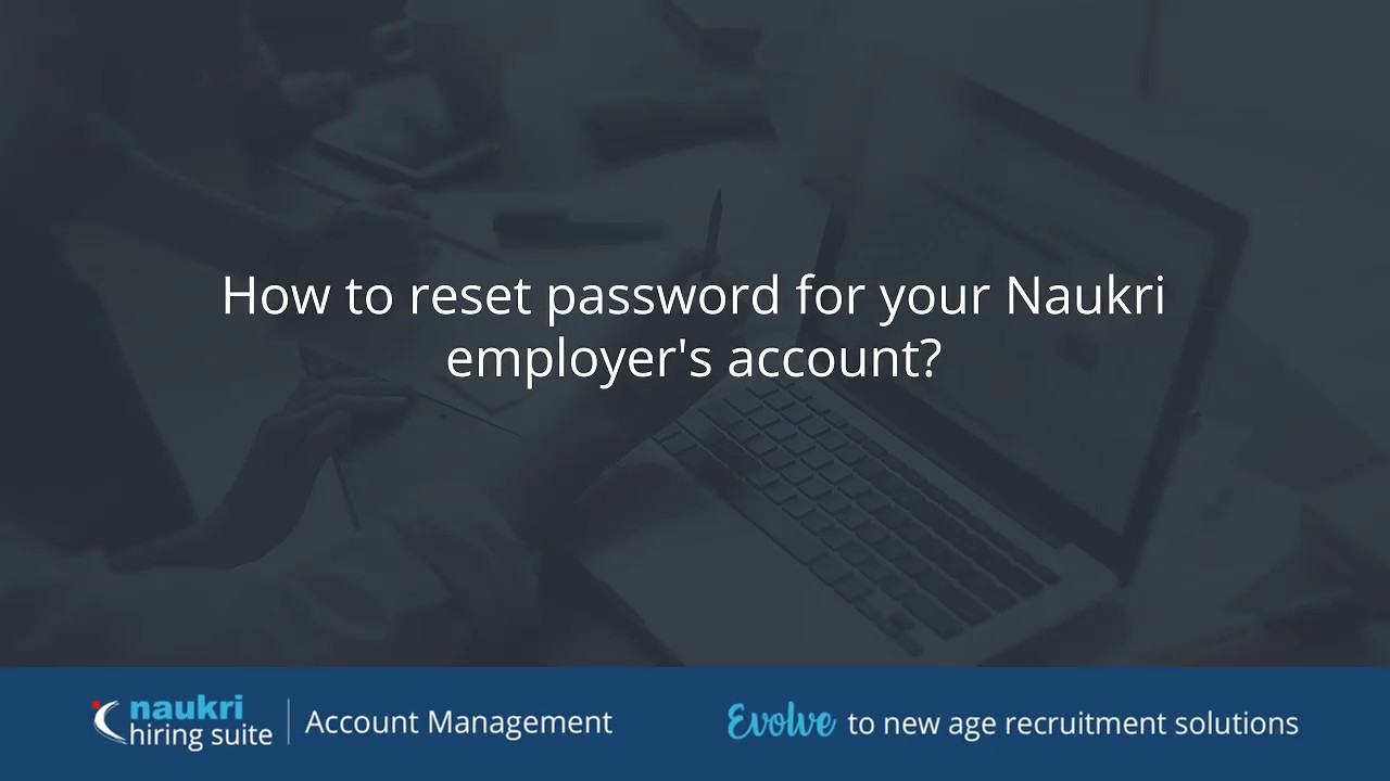 How to reset password for your Naukri employer's account