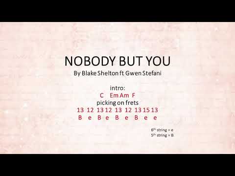 Nobody But You by Blake Shelton and Gwen Stefani - Easy chords and lyrics