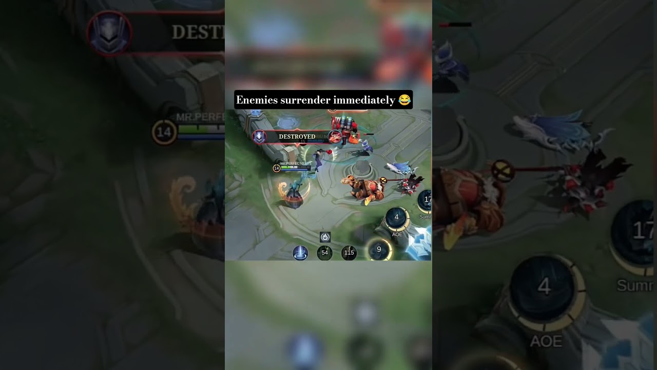 enemies surrender immediately 😂 #m7worldchampionship #mobilelegends #mobalegends5v5#troll #surrender