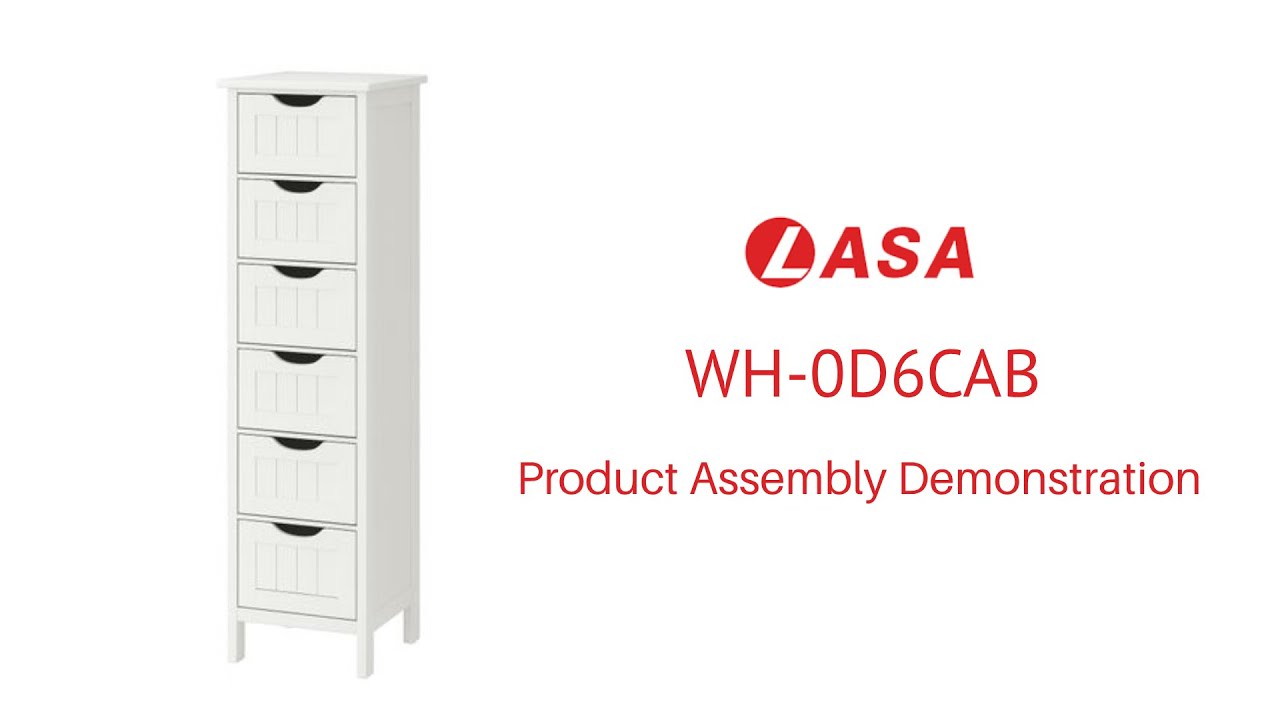 Lasa White Storage Cabinet With 4 Drawers Organizer 150x45cm