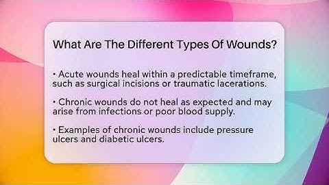 What Are The Different Types Of Wounds? - Orthopedic Support Network