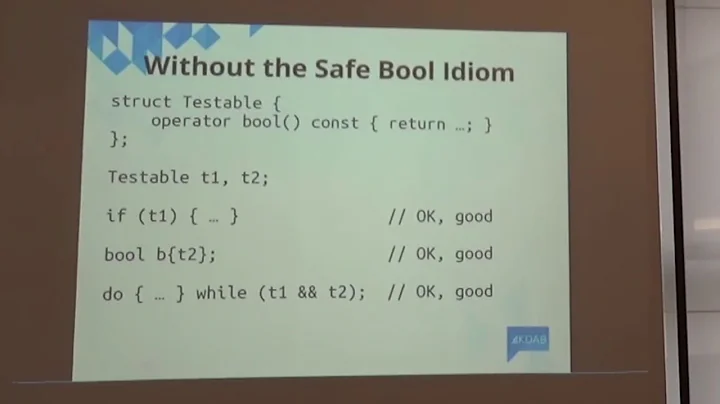 Lightning Talks Meeting C++ 2016 - Giuseppe D'Angelo - Safe bool idiom