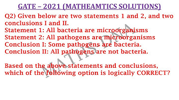 GATE - 2021 | MATHEMATICS | SOLUTIONS | 13 FEB. 2021 | QUESTION - 2