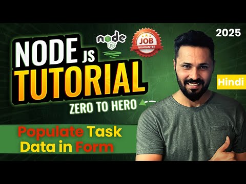 Node JS Project in Hindi #7 Populate Data in Form Fields | To Do App with MongoDB