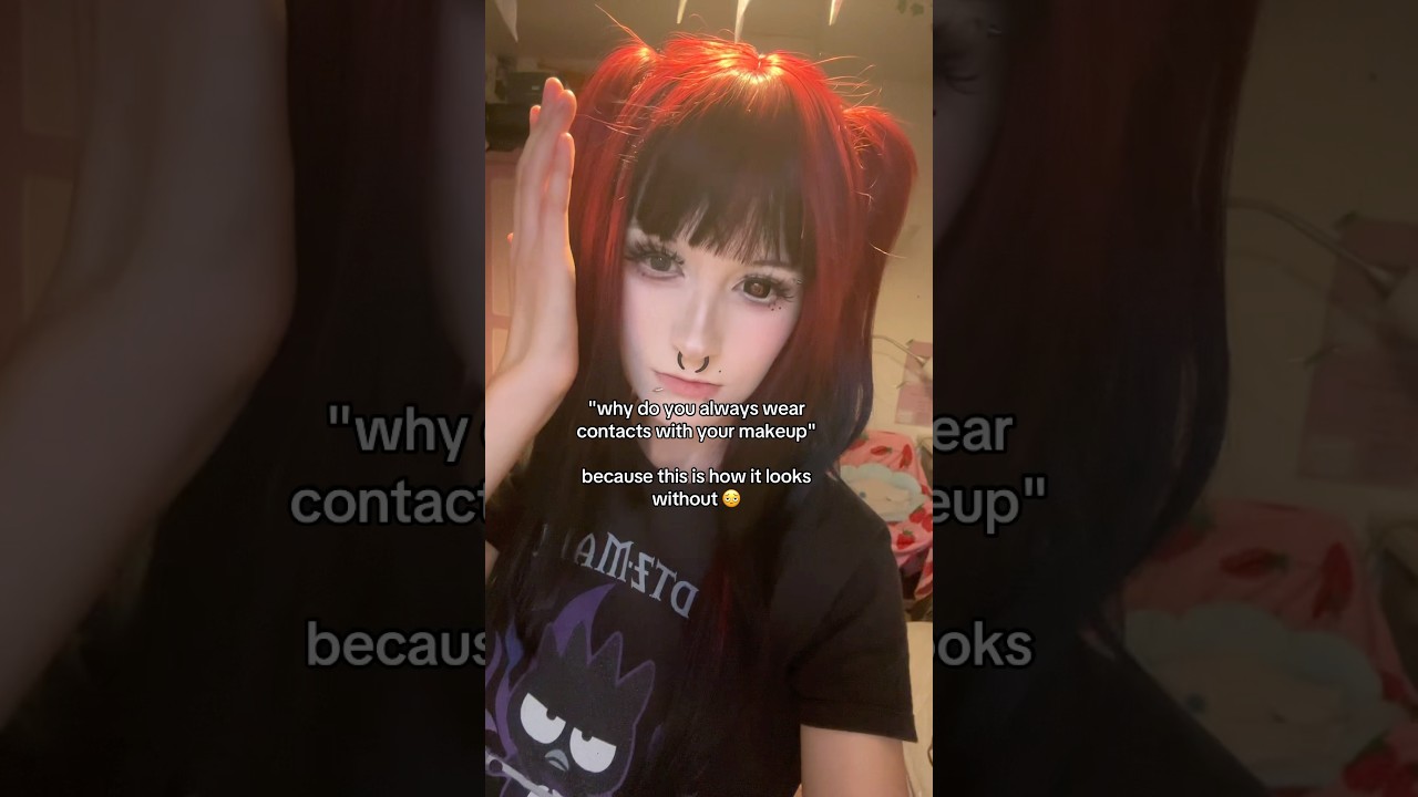 this is UNCANNY #makeuptutorial  #makeupshorts  #grwm #alternative #jirai #jiraikei #jfashion