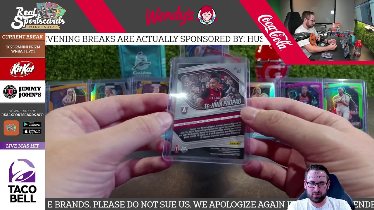 2025 Panini Prizm WNBA #1 Hobby 2-Box Pick Your Team (4/1/26)