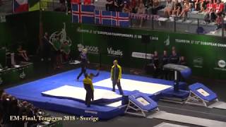 EM-Final, Teamgym 2018, Sweden, Herrar, Trampett - Odivelas, Portugal